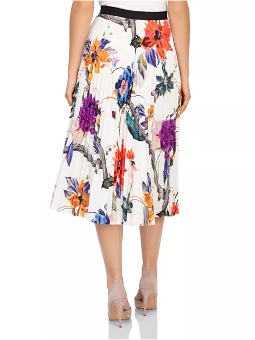 Reiss Mya Iguana Knife Pleated
Midi Skirt. Size 6. Ivory. - Picture 11 of 14